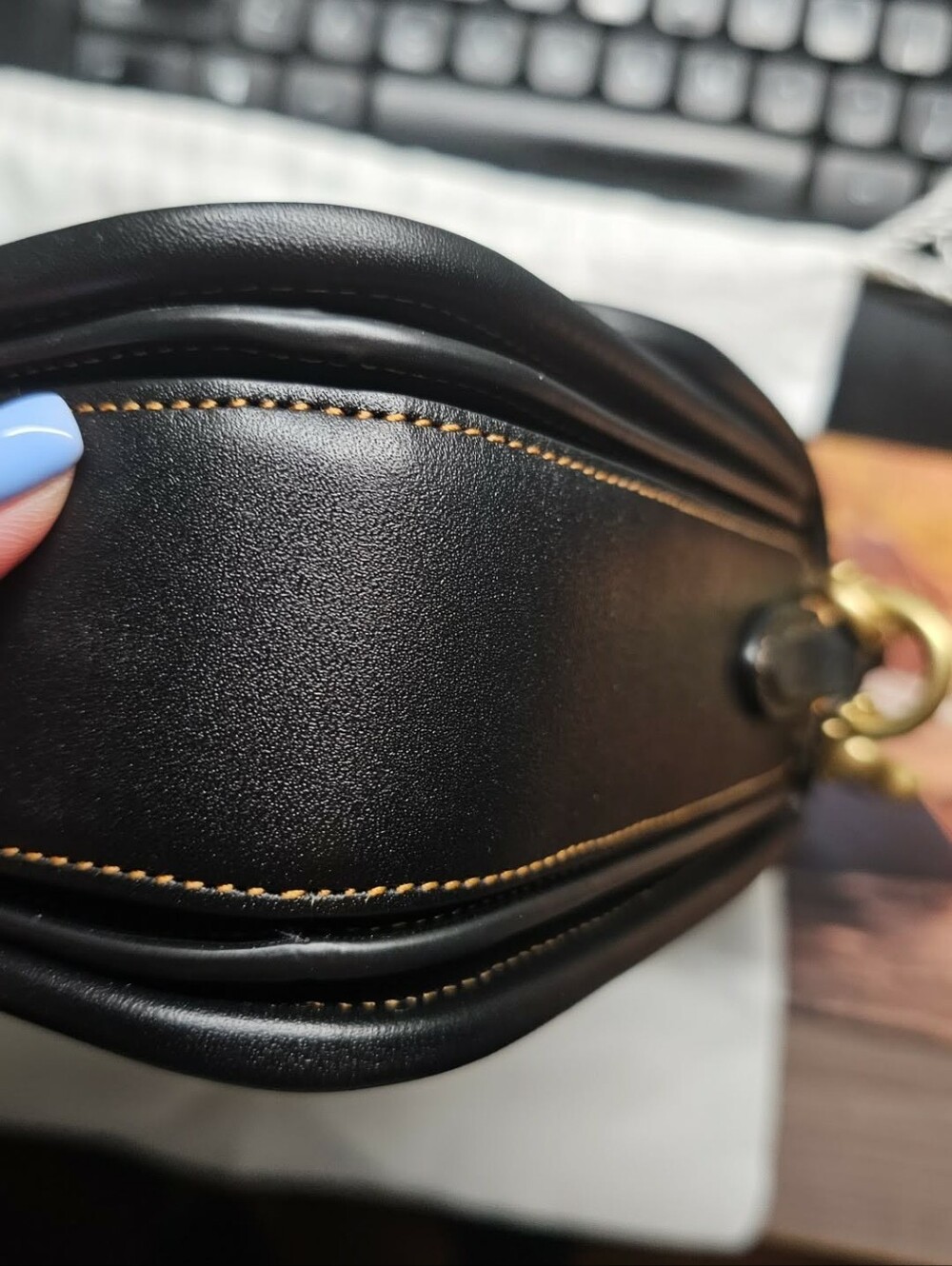 Coach Top Handle Rogue in Black & Oxblood   Hard Bag To Find. Overseas Exclusive - Picture 3 of 8